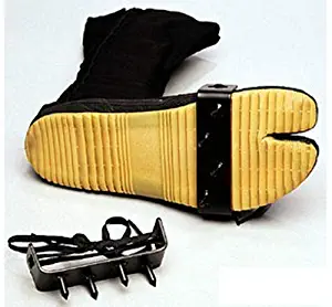 WALLER PAA for Ninja Gear for ASHIKO Climbing Steel Foot Spikes/Claw - Pair - Black