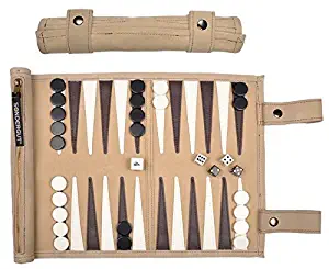 Sondergut Roll-up Suede Backgammon Game Cream