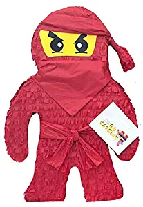 APINATA4U 2FT Tall Red Ninja Pinata Ninja Theme Party Favor