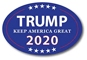 Trump 2020 Keep America Great 4x6" Oval Magnet- Republican Magnet - Cars Trucks SUVs