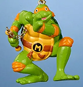 Kurt Adler 2.25" Retro Teenage Mutant Ninja Turtle Michelangelo Christmas Ornament