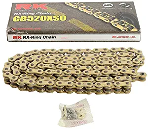 New RK GB520XSO Chain 112 Link for Kawasaki KDX 200 84-06, KDX 220 97-05, KDX 250 91-94, KEF 300 A Lakota 95-03, KFX 450 R 08-14, KL 250 (KLR) 85-05, KL 250 Super Sherpa 00-04 09 10