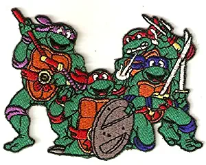 Main Street 24/7 Teenage Mutant Ninja Turtles Characters Pose 4" Wide Embroidered Patch