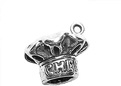 925 Sterling Silver Simple Classic Chef Cook Hat/Cap Charm for Bracelet/Necklace