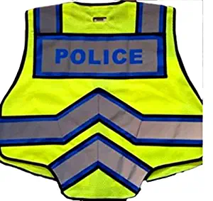 FIRE NINJA POLICE VEST-Class 2 Reflective - High Visibility Public Safety Vest - Bright Neon Reflective Colors - Double Breakaway Zipper - For Police and Public Safety Departments.