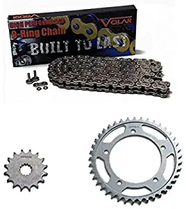 Volar O-Ring Chain and Sprocket Kit - Nickel for 2015-2018 Kawasaki Ninja 650