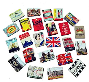 MISWEE 24-pcs magnetic fridge magnets refrigerator sticker home decoration accessories magnet paste arts crafts (London)