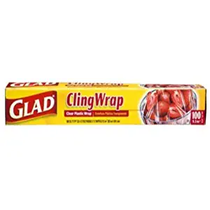 Glad Cling Wrap Clear Plastic Wrap 100 Sq Ft (9.2 M) Pack of 4