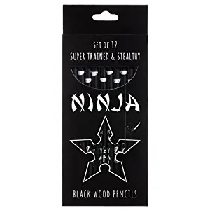 OOLY, Ninja Black Wood Pencils, 12-Count (128-78)