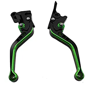 FXCNC Racing Short Billet Adjustable Motorcycle Double Colors Brake Clutch Lever set Pair fit for KAWASAKI NINJA 650R ER-6F ER-6N 09-16,VERSYS 650cc 09-14,NINJA 400R 11