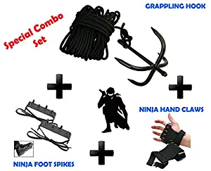 NINJA Combo Set Grappling Hook, Hand claws & Foot Spike Climbing Gear. by Unknown