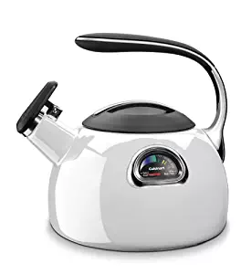 Cuisinart PTK-330W PerfecTemp Porcelain Enameled Teakettle, White