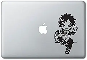 Chibi Gaara of Sand Sitting Naruto Printed Clear Vinyl Decal Sticker Compatible with Apple MacBook Pro Air 11" 12" 13" 15" All Years Laptop Trackpad Keyboard (15&rdquo; Macbook (All Models))