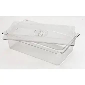 Rubbermaid Commercial Products FG134P00CLR Cold Food Pan Cover Full Size (Pack of 6)