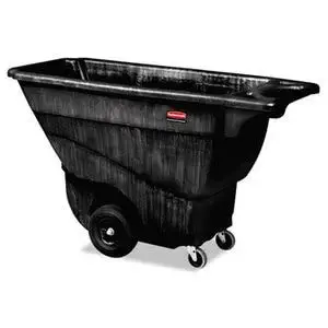 Rubbermaid Commercial Structural Foam Tilt Truck, Rectangular, 850 Lb. Cap, Black