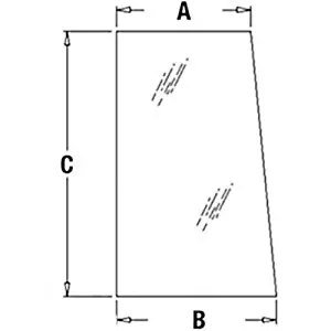 All States Ag Parts Cab Glass Compatible with John Deere 510 315C 415B 415 410 710B 610C 710 610B 310 410B 315 515 515B 710C 510B 210 410C 310C 510C 315CH 610 210C T113465