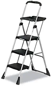 Cosco - Max Work Platform Project Ladder, 225lbs Duty Rating, 22wx31dx55h, Steel, Black 11880PBLW1 (DMi EA