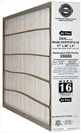 Lennox DPFLX6666-2 MERV 16 OEM Pco 12C Replacement Filter,