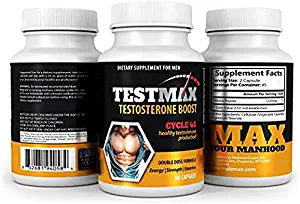 TestMax Male Performance Enhancer and Testosterone Booster- Increase Male Function and Build Lean Muscle Mass Fast- Add Male Size by Boosting Test Levels- 30 Day Supply