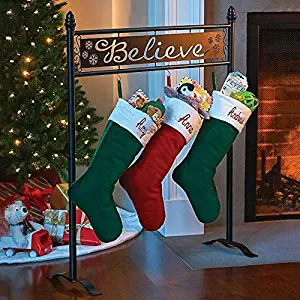 DermaPAD Believe Christmas Stocking Holder Stand