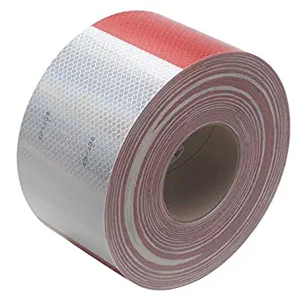 3M Diamond Grade 983-32 Conspicuity Marking Roll, 150' Length x 4" Width, Red/White