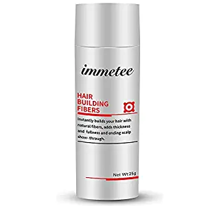 IMMETEE Keratin Hair Building Fibers Powder Conceal Instantly for Thinning Hair,Cover Up Hair Loss Natural Thickens for Men and Women-25g/0.88oz (DARK BROWN)
