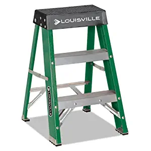 3-Step Fiberglass Folding Locking Step Stool with 200 lb. Load Capacity