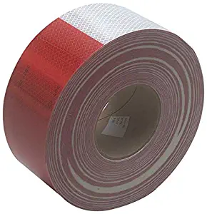 3M Diamond Grade 983-32 Red / White Reflective Tape - 3 in Width x 0.014 to 0.018 in Thick - 67828 [PRICE is per ROLL]