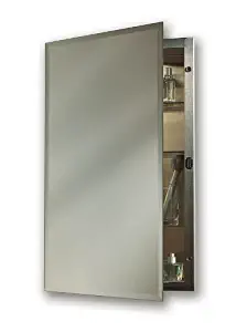 NuTone 1448 Galena Specialty Medicine Cabinet with Single-Door and Recessed Mount, 14 by 24-Inch, Stainless Steel