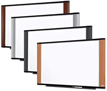 3M Melamine Dry Erase Board, 36 x 24, White, Aluminum Frame White