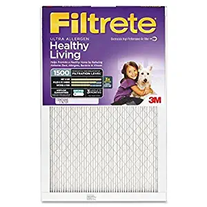 18x30x1 (17.7 x 29.7) Ultra Allergen Reduction 1500 Filter by 3M (2 Pack)