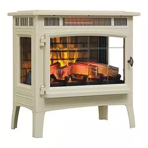 Duraflame 3D Infrared Electric Fireplace Stove with Remote Control - DFI-5010 (Cream)