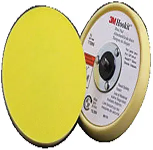 3M 051144 77855 3 Hookit 5" x 11/16" Low Profile Finishing Pad, Beige and Yellow