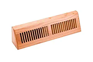 Zoroufy Stair Rods 20139 Red Oak Baseboard Diffuser Vent, 18", Natural Finish