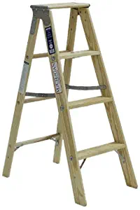 Michigan Ladder 1311-04 250 Pound Duty Rating Type 1 Stocky Wood Stepladder, 4-Foot