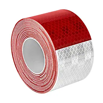 3M 963-32 2" X 30FT 963-32 Flexible Prismatic Conspicuity Markings, 2" Wide, 30' Length, Red/White