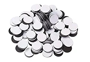Flexible Magnets 1/2" Round Disc with Adhesive Backing - 250 Pcs