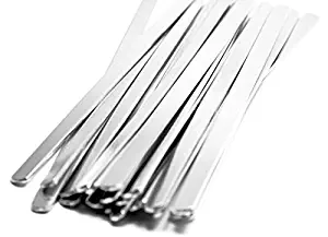 NinjaCrafters Bulk Discount 100 Aluminum Bracelet Blanks - 1/4" x 6" - Heavy 14g - Deburred, Tumbled, Polished - Finished 1100 Aluminum