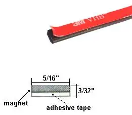 Flexible Magnetic Strip with High Bond 3M Adhesive Tape for Swing Shower Doors - 84" long
