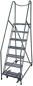 Cotterman 1007R2630A3E20B4D3C1P6 - Rolling Ladder Steel 100In. H. Gray