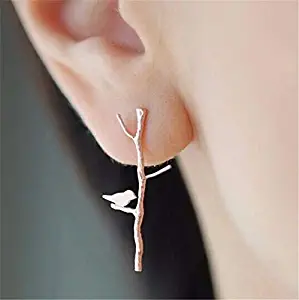 1set Cute Dangle Earrings Tree Branches Birds Stick Short Drop Delicate Jewellery Accessory Good Women Stylish Womens Bright Prom Pretty Bangle Charms Styling