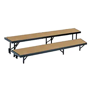 Tapered Standing Choral Riser Set in Hardboard Riser Level: 2-Level, Guard Rail: Not Included
