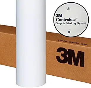 3M Controltac Translucent White Frosted Privacy Window Vinyl Roll (17.9 Inch x 48 Inch)
