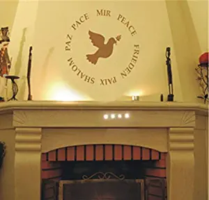 Removable Vinyl Wall Stickers Mural Decal Art Home Decor Peace Mir Paz Pace Shalom Circle