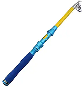 ACDOS Multifunctional Telescopic Rod carp Short Carbon Fiber Electrode Surf Rock Spinning Rod Gear (Color : Yellow, Size : 3.0M)