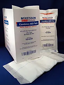 McKesson Medi-Pak Performance Plus Combine ABD Pads 7.5 X 8 Inch Rectangle - Box