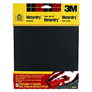 3M Wetordry Sandpaper, Very Fine Grit, 9-Inch by 11-Inch, 5-Sheet