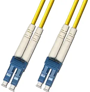 1 Meter Singlemode Duplex Fiber Optic Cable (9/125) - LC to LC - Yellow