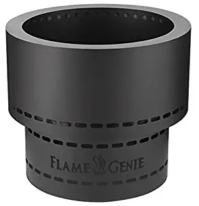 HY-C FG-19 Flame Genie Portable Smoke-Free Inferno Wood Pellet Fire Pit, USA Made, 19" L x 19" W x 16.25" H, Black
