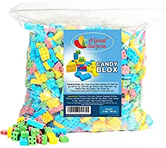 Candy Blocks - Candy Blox - Candy Building Blocks, 3 LB Bulk Candy